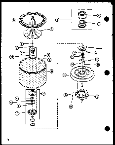 Section 3 Diagram and Parts List for LWD553 P7762116W W Amana Washer