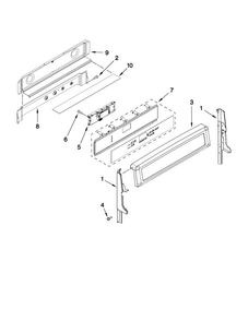 Control Panel Parts Diagram and Parts List for MGT8655XW02  Maytag Range