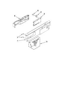 Control Panel And Latch Parts Diagram and Parts List for MDBH969AWB2  Maytag Dishwasher