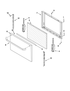Door Parts Diagram and Parts List for AGR3311WDQ0  Amana Range