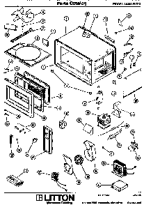 Section 5 Diagram and Parts List for 80 52005 Amana Microwave