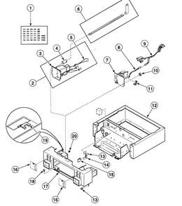 Cabinet Controls Diagram and Parts List for SSGT09WF  Speed Queen Dryer