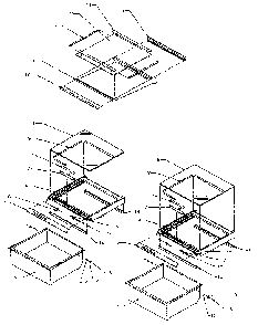 Refrigerator Shelving And Drawers Diagram and Parts List for SX22N-P1162703W  Amana Refrigerator