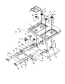 Main Top Diagram and Parts List for ARG7301L-P1143330NL  Amana Range