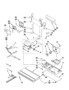 Unit Parts Diagram and Parts List for JFC2290VEP5  Jenn-Air Refrigerator
