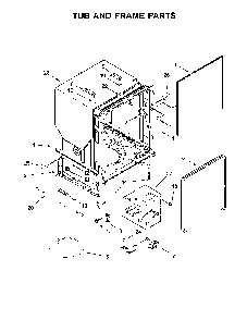 Tub And Frame Parts Diagram and Parts List for 66514752N511  Kenmore Dishwasher