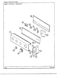 Control Panel Diagram and Parts List for 8749A71  Norge Dryer