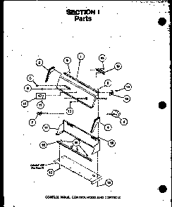 Control Panel Diagram and Parts List for TGA800 P75752-6W Amana Dryer