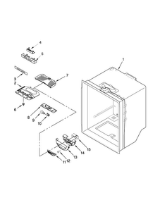 Refrigerator Liner Parts Diagram and Parts List for MBF1958XEB6  Maytag Refrigerator