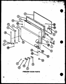 Freezer Door Parts (tm18n/p1102103w) (tm18n/p1102104w) Diagram and Parts List for TM18N-P1102104W  Amana Refrigerator