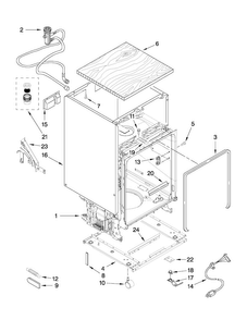 Tub And Frame Parts Diagram and Parts List for MDC4809AWB4  Maytag Dishwasher