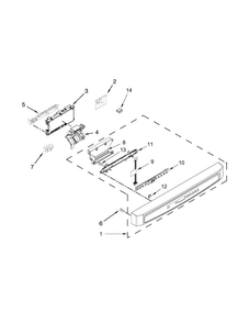 Control Panel And Latch Parts Diagram and Parts List for MDB6949SDE0  Maytag Dishwasher