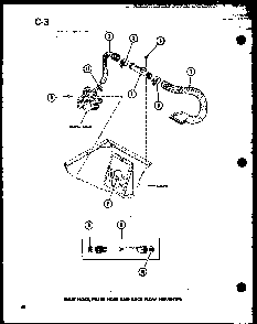 Inlet Hose Diagram and Parts List for TAA800 P75751-7W Amana Dryer