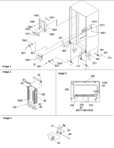 Drain, Rollers & Evap Assy Diagram and Parts List for SSD522VS-P1320307WS  Amana Refrigerator