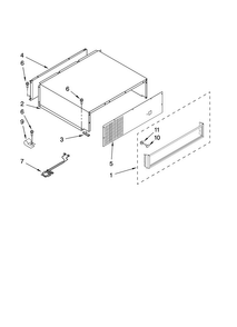 Top Grille And Unit Cover Parts Diagram and Parts List for JB36CXFXRB00  Jenn-Air Refrigerator
