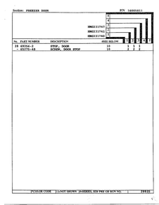 Freezer Door Page 3 Diagram and Parts List for 231740  Admiral Refrigerator