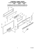 CONTROL PANEL PARTS Diagram and Parts List for AGR5725RDW14  Amana Range