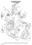 BULKHEAD PARTS, OPTIONAL PARTS (NOT INCLUDED) Diagram and Parts List for YMED5800TW0  Maytag Dryer