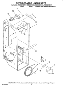 REFRIGERATOR LINER PARTS Diagram and Parts List for MSD2269KEW01  Maytag Refrigerator