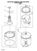 AGITATOR, BASKET AND TUB PARTS Diagram and Parts List for MAT14CSBGW0  Maytag Washer