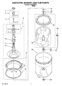 Part Location Diagram of W10110786 Whirlpool AGITATOR