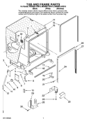 TUB AND FRAME PARTS Diagram and Parts List for MDB8851AWS10  Maytag Dishwasher