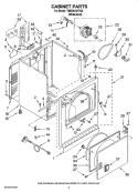 CABINET PARTS Diagram and Parts List for YMED5707TQ0  Maytag Dryer