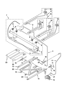 Manifold Parts Diagram and Parts List for MGR7775WB2  Maytag Range