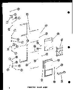 Freezer Door Assy Diagram and Parts List for SRI19B-C-P73320-48WC  Amana Refrigerator