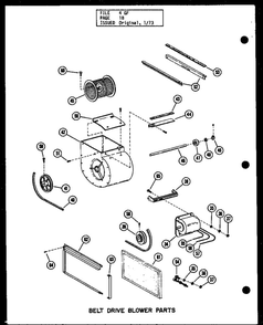 Belt Drive Blower Parts Diagram and Parts List for GH-105DE P96294-8F Amana Furnace