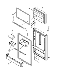 Door Parts Diagram and Parts List for M8RXCGFXS04  Maytag Refrigerator
