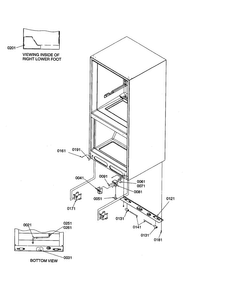 Insulation/roller Assembly Diagram and Parts List for BG18VL-P1320704WL  Amana Refrigerator