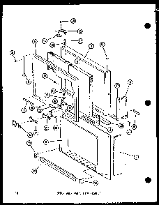 Upper Door Parts Diagram and Parts List for TM14D-P73953-21W  Amana Refrigerator