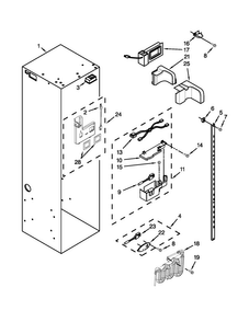 Refrigerator Liner Parts Diagram and Parts List for JS48SEDUDW14  Jenn-Air Refrigerator