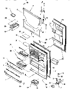 Refrigerator Door Diagram and Parts List for TA18S2W-P1194501W  Amana Refrigerator