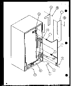 Section 2 Diagram and Parts List for SL22JB-P1116006W  Amana Refrigerator