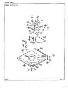 Base Diagram and Parts List for 6741A71  Norge Washer