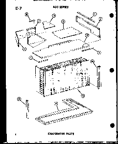Evaporator Parts Diagram and Parts List for ES614-2S P67119-15R Amana Air Conditioner