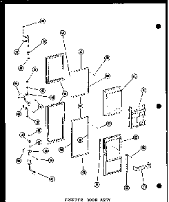 Freezer Door Assy Diagram and Parts List for SDI22N-P60201-65W  Amana Refrigerator