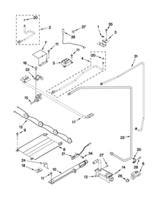 Manifold Parts Diagram and Parts List for AGR4422VDD0  Amana Range