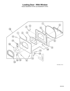Part Location Diagram of D510181 Maytag Door strike