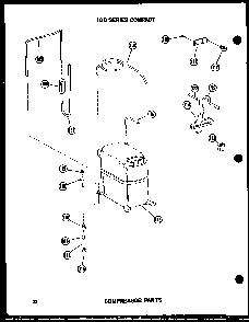 Compressor Parts Diagram and Parts List for 113W-3W P54975-64R Amana Air Conditioner