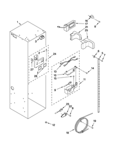 Refrigerator Liner Parts Diagram and Parts List for JS48SEDUDW00  Jenn-Air Refrigerator
