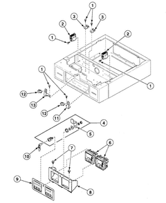 Control Panel Diagram and Parts List for SSEF07LJ  Speed Queen Dryer