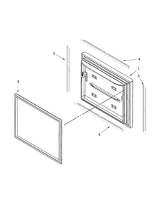 Freezer Door Parts Diagram and Parts List for JFC2290VTB5  Jenn-Air Refrigerator