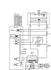Wiring Information Diagram and Parts List for URCS511A-P1330226M  Amana Microwave