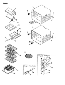 Cavity Diagram and Parts List for AOGD2750E-P1132530NE  Amana Wall Oven
