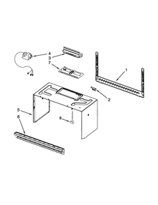 Cabinet And Installation Parts Diagram and Parts List for YAMV1160VAW5  Amana Microwave