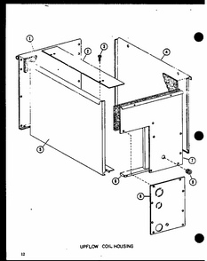 Upflow Coil Housing (d6763528/p6763528c) (d6763524/p6763524c) (d6763520/p6763520c) (d6763516/p6763516c) Diagram and Parts List for ACFC18AOVD P9968009C Amana Air Conditioner