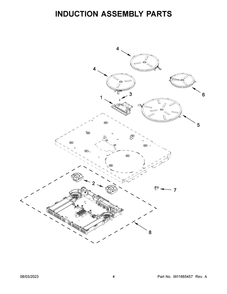 Induction Assembly Parts Diagram and Parts List for JIS1450ML0  Jenn-Air Range